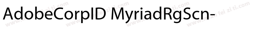 AdobeCorpID MyriadRgScn字体转换